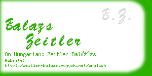 balazs zeitler business card